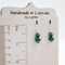 Double Malachite Sterling Silver Earrings - Handmade Natural Malachite Stone Earrings - Green Stone Silver Earrings - Bridal Earrings product 2
